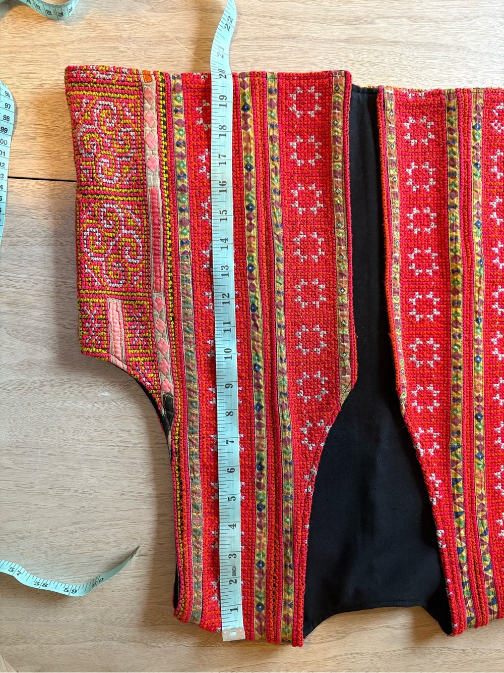 Boho Red Embroidered Vest - Picture 8 of 11